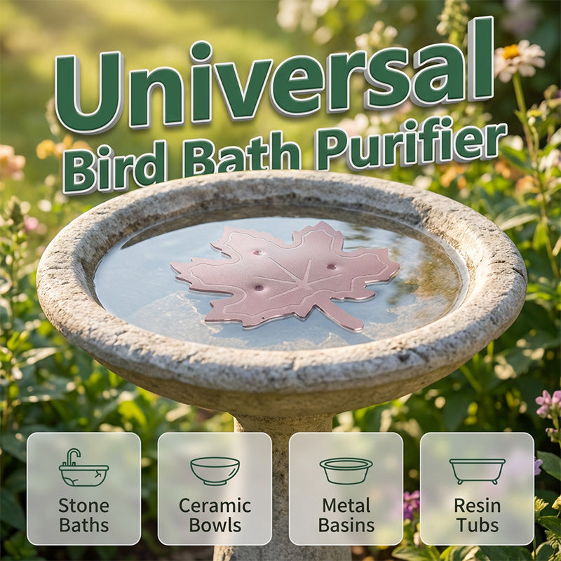 Purificateur universel pour bain d'oiseaux en forme de feuille d'érable