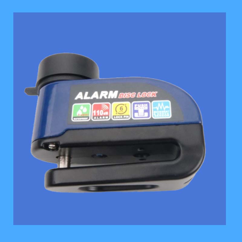 Antivol disque avec alarme, facile à utiliser et doté d'un système de verrouillage par simple pression. Sécurité robuste et étanche.