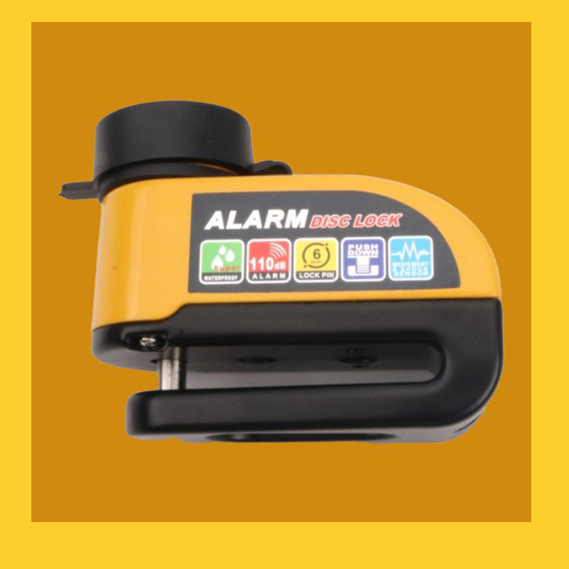 Antivol disque avec alarme, facile à utiliser et doté d'un système de verrouillage par simple pression. Sécurité robuste et étanche.