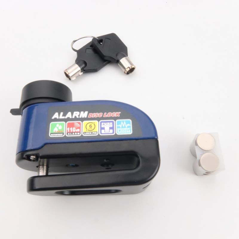 Antivol disque avec alarme, facile à utiliser et doté d'un système de verrouillage par simple pression. Sécurité robuste et étanche.