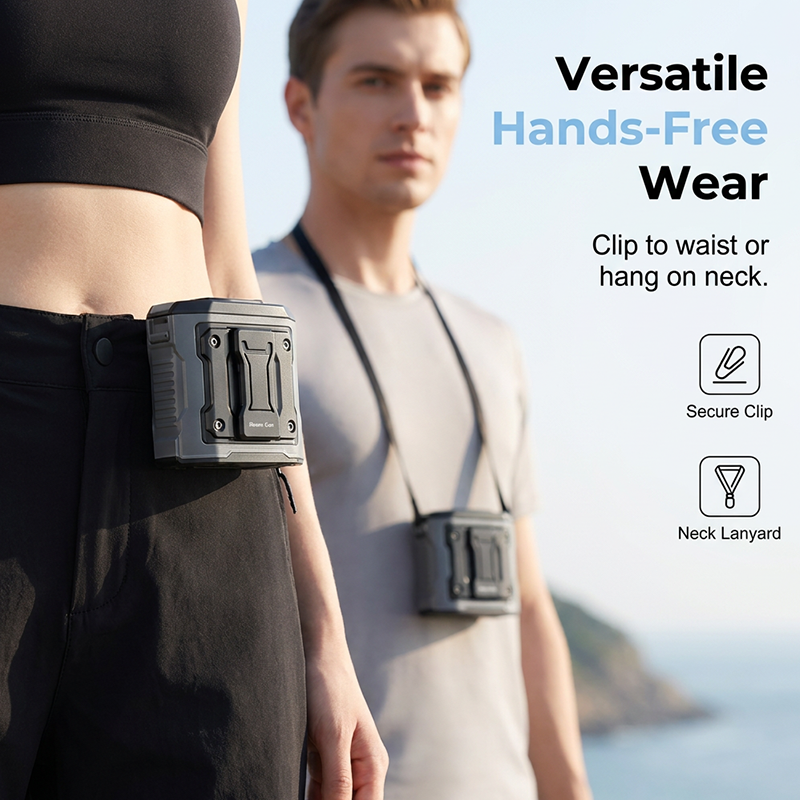 Ventilateur rafraîchissant portable à clip ceinture, haute vitesse. Vente directe d'usine. Quantité limitée.