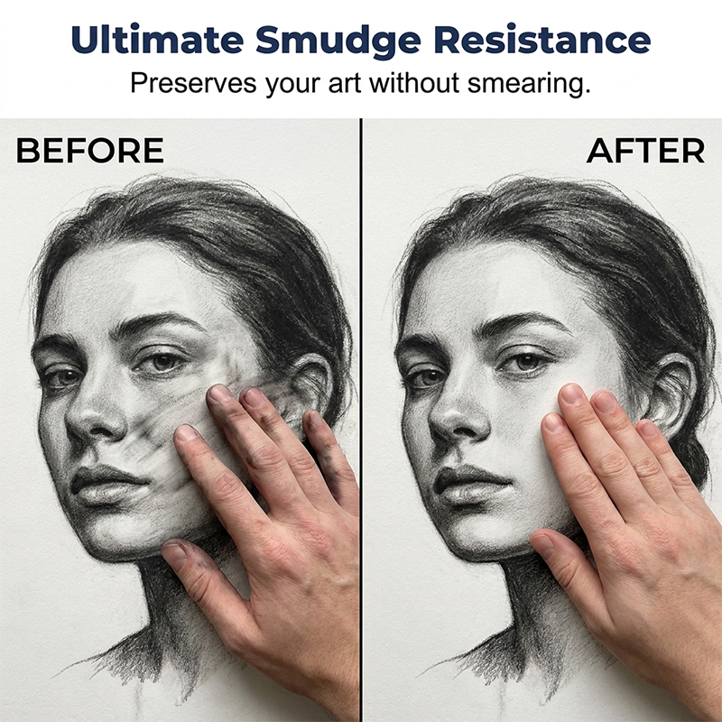 Plus de 50 000 unités vendues. 50 % de réduction. Fixateur en spray à séchage rapide. Protège le fusain et les pastels des bavures. Brume ultra-fine, sans coulures. Fini mat, couleurs éclatantes.
