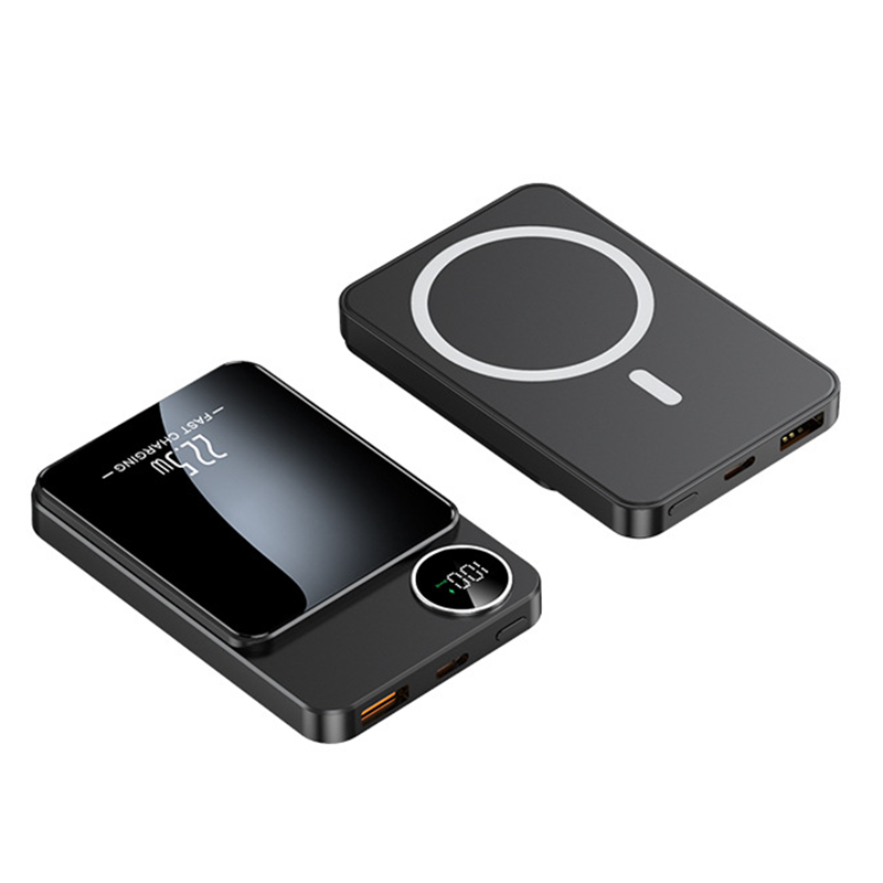 Batterie externe magnétique 22,5 W, mince, charge 3 appareils à la fois