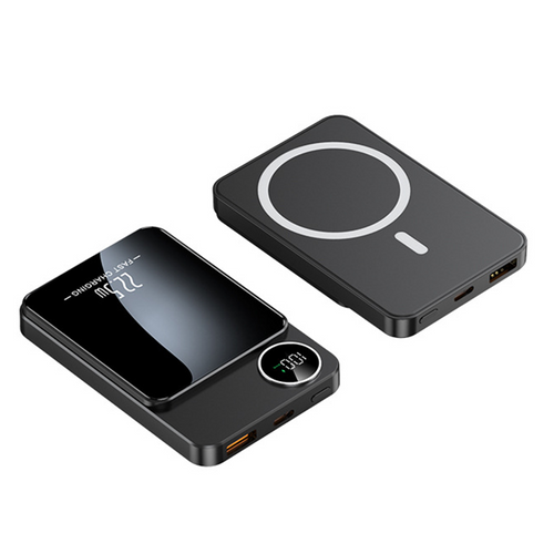 Batterie externe magnétique 22,5 W, mince, charge 3 appareils à la fois