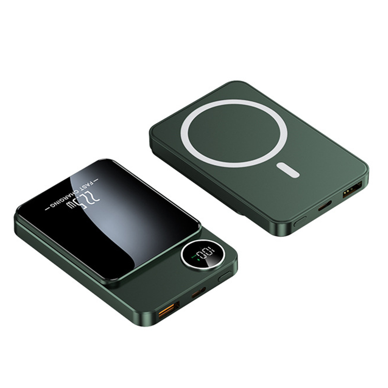 Batterie externe magnétique 22,5 W, mince, charge 3 appareils à la fois