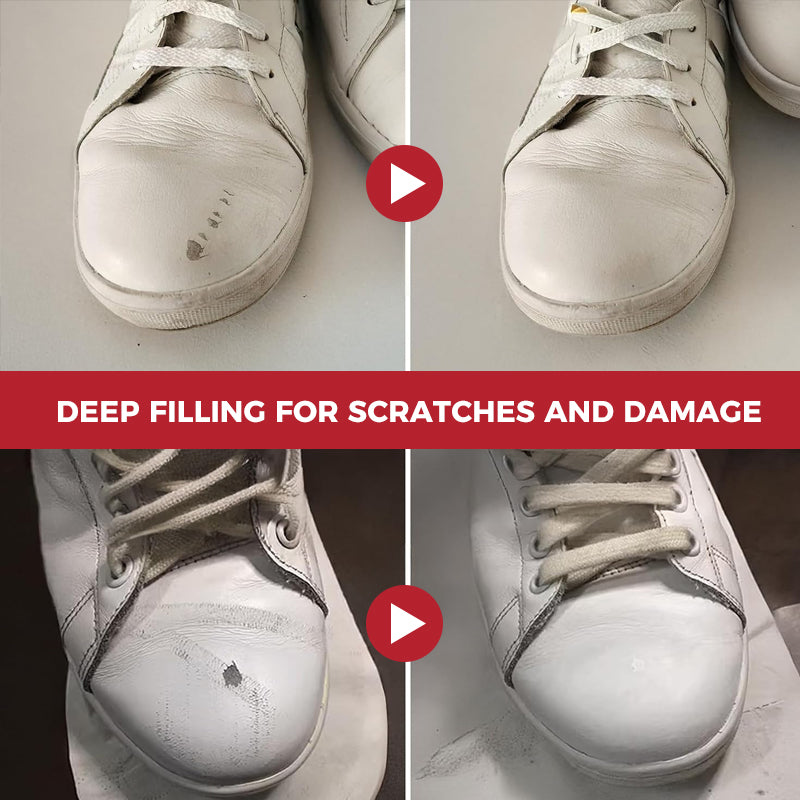 Pâte réparatrice cuir anti-rayures : comble les dommages, restaure canapés, sièges, chaussures sans laisser de traces.