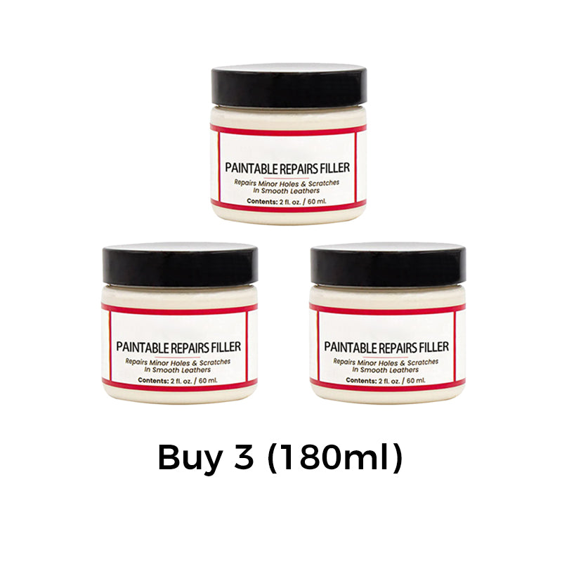 Pâte réparatrice cuir anti-rayures : comble les dommages, restaure canapés, sièges, chaussures sans laisser de traces.