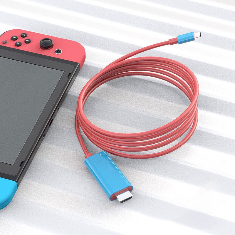 Câble adaptateur USB-C vers HDMI pour console de jeu, affichage HD instantané, plug-and-play sans pilote