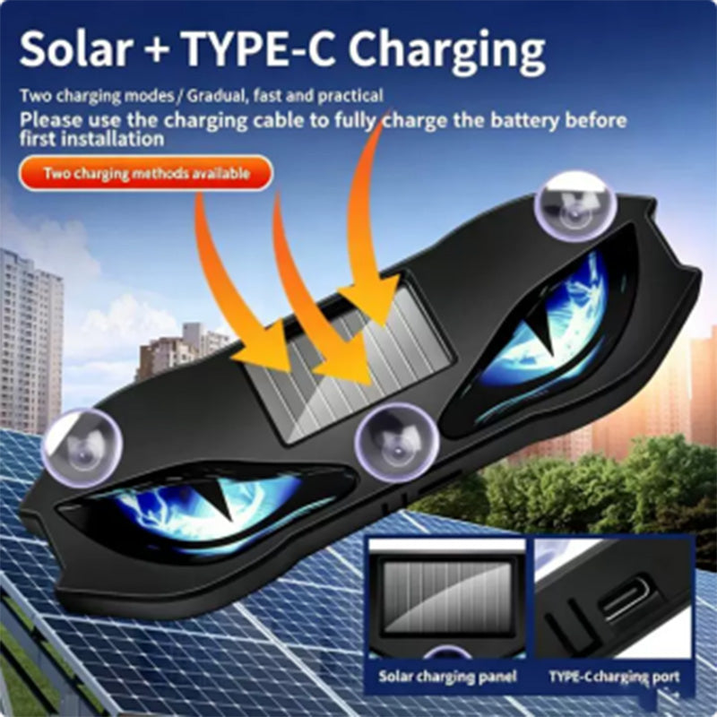 Feu d'avertissement LED à énergie solaire pour voiture - 50 % de réduction. Alimenté par énergie solaire, résistant aux intempéries, activation automatique à la tombée de la nuit pour plus de sécurité sur le bord de la route.
