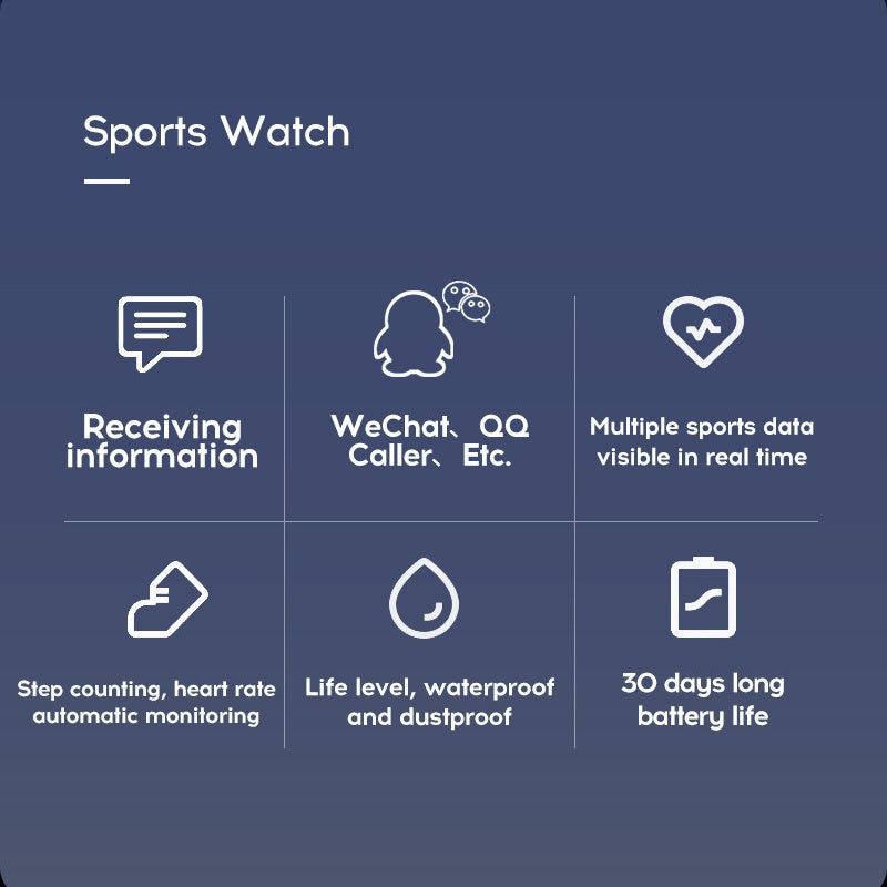 Montre connectée avec suivi de la santé et de l'activité physique