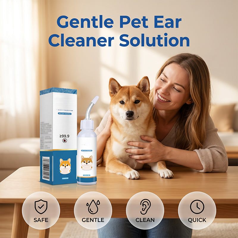 Gentle cleansing solution for pet ears