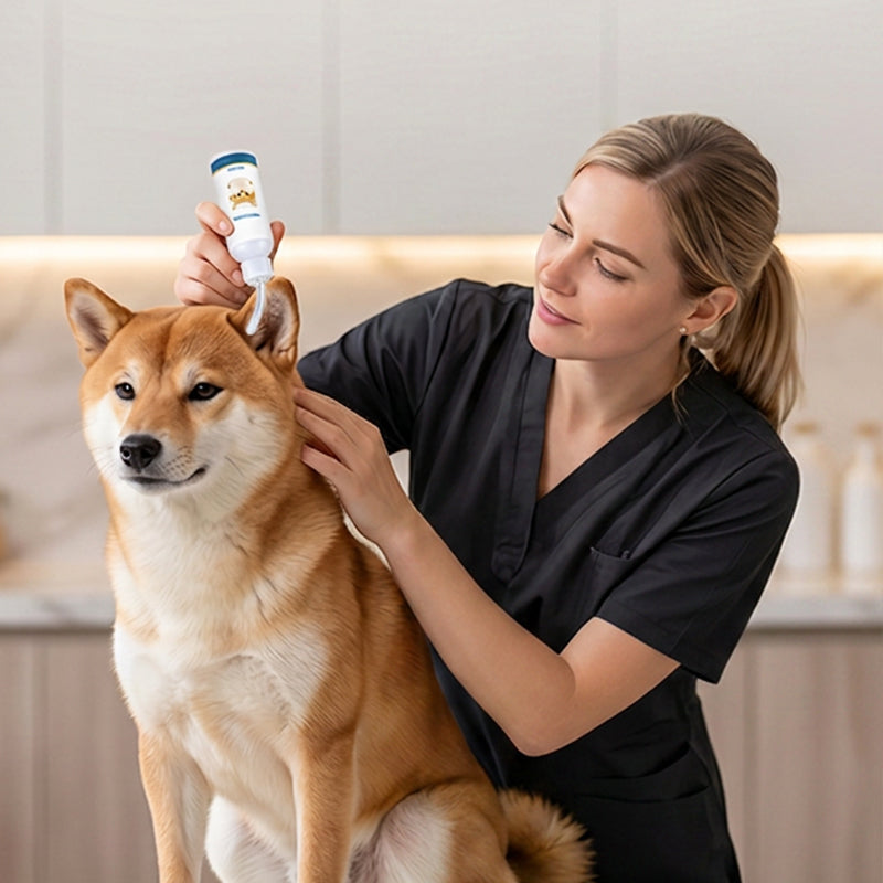 Gentle cleansing solution for pet ears