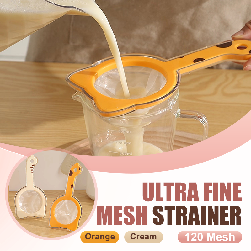 PASSOIRE ULTRA-FINE 120 MAILLES Filtrage précis et durable, matériau alimentaire, poignée ergonomique et maille amovible. Idéale pour le thé, les infusions, les sauces et la pâtisserie.