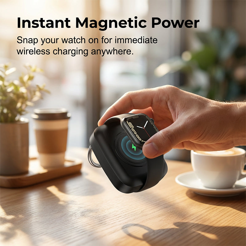 Portable keychain charger for smartwatches
