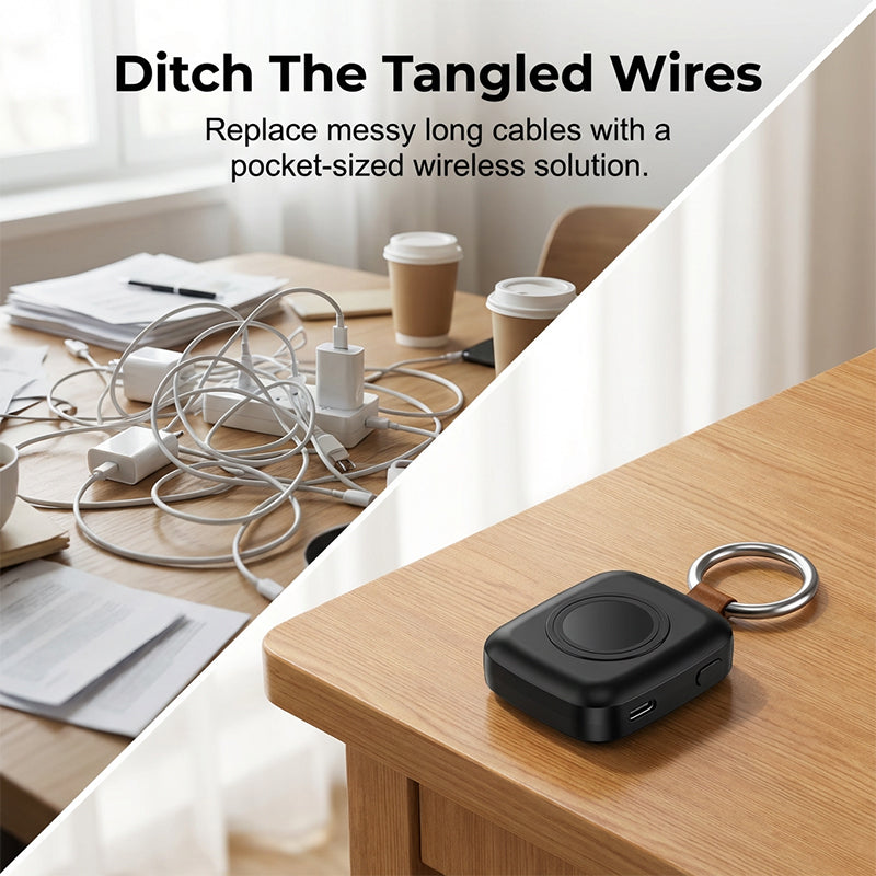 Portable keychain charger for smartwatches