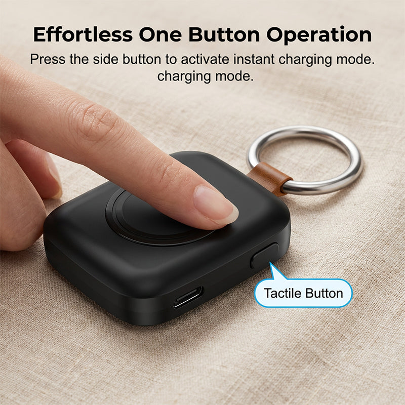 Portable keychain charger for smartwatches