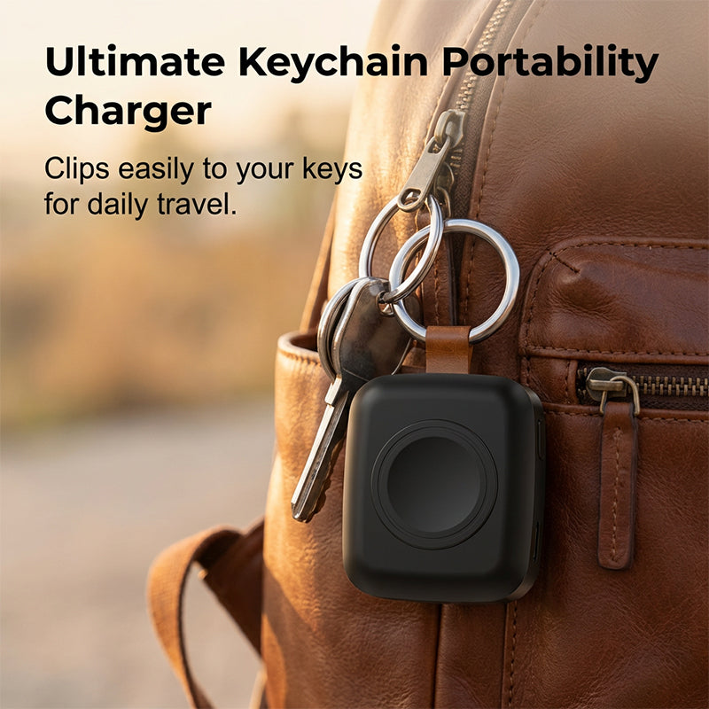 Portable keychain charger for smartwatches