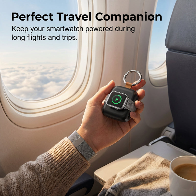 Portable keychain charger for smartwatches