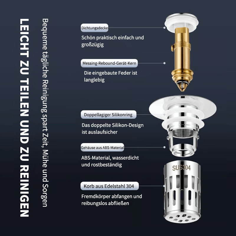 Passoire universelle rétractable pour évier en acier inoxydable