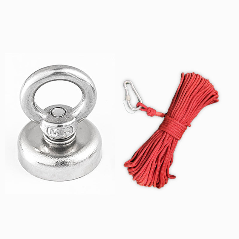 KIT DE RÉCUPÉRATION Aimant de sauvetage pour eaux profondes. Grande puissance de traction, résistant à la rouille et durable. Idéal pour la chasse au trésor et la récupération sous-marine.