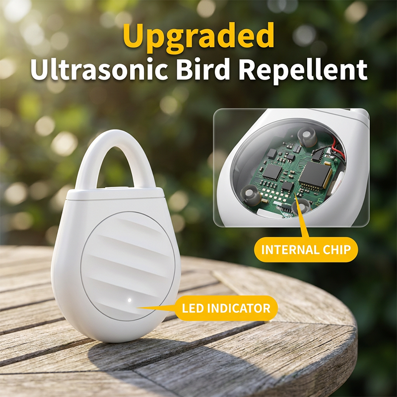 Portable Multi-Mode Ultrasonic Repeller, 90 mAh Battery & USB-C Charging