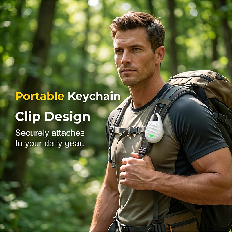 Portable Multi-Mode Ultrasonic Repeller, 90 mAh Battery & USB-C Charging
