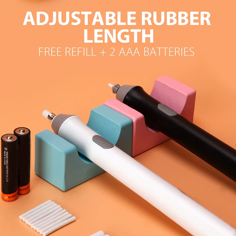 DE RÉDUCTION Stylo-gomme à piles avec deux tailles