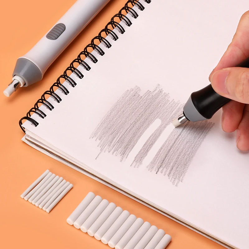 DE RÉDUCTION Stylo-gomme à piles avec deux tailles