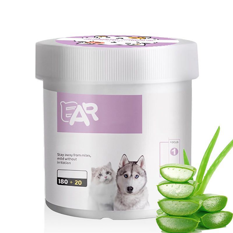 1 acheté 1 offert Lingettes nettoyantes yeux et oreilles à base de plantes, sans parfum, nettoient en douceur les yeux et les oreilles de votre compagnon à quatre pattes