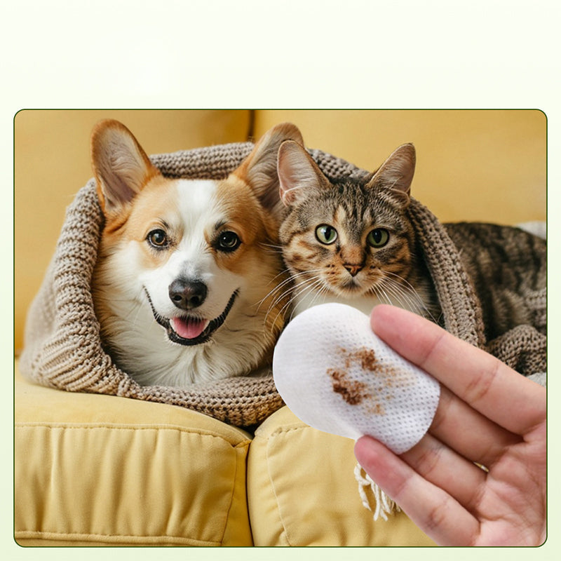 1 acheté 1 offert Lingettes nettoyantes yeux et oreilles à base de plantes, sans parfum, nettoient en douceur les yeux et les oreilles de votre compagnon à quatre pattes
