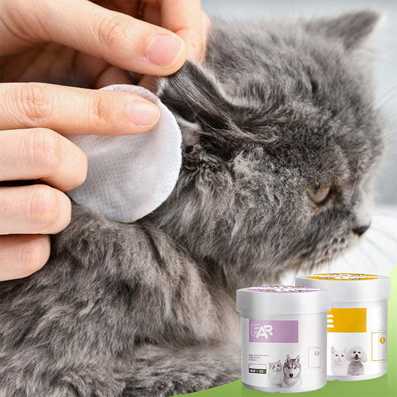 1 acheté 1 offert Lingettes nettoyantes yeux et oreilles à base de plantes, sans parfum, nettoient en douceur les yeux et les oreilles de votre compagnon à quatre pattes