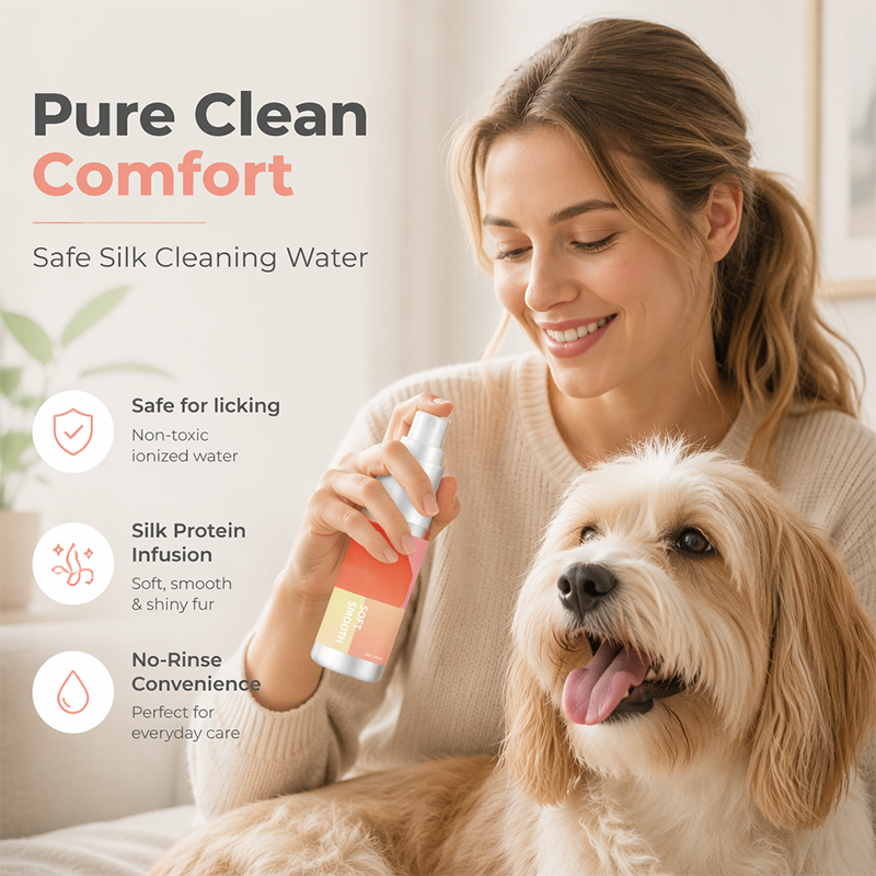 Nettoyant doux à l'eau ionisée en spray pour animaux de compagnie