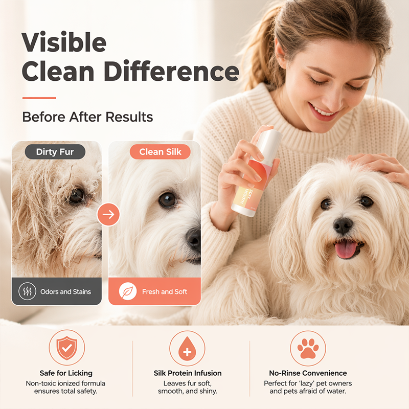 Nettoyant doux à l'eau ionisée en spray pour animaux de compagnie