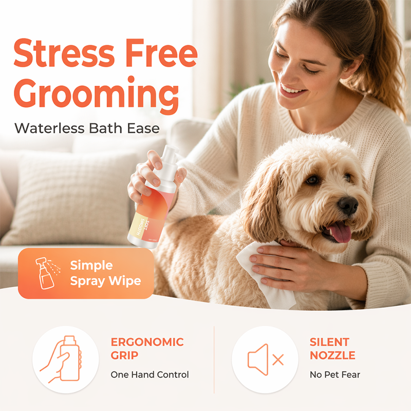 Nettoyant doux à l'eau ionisée en spray pour animaux de compagnie