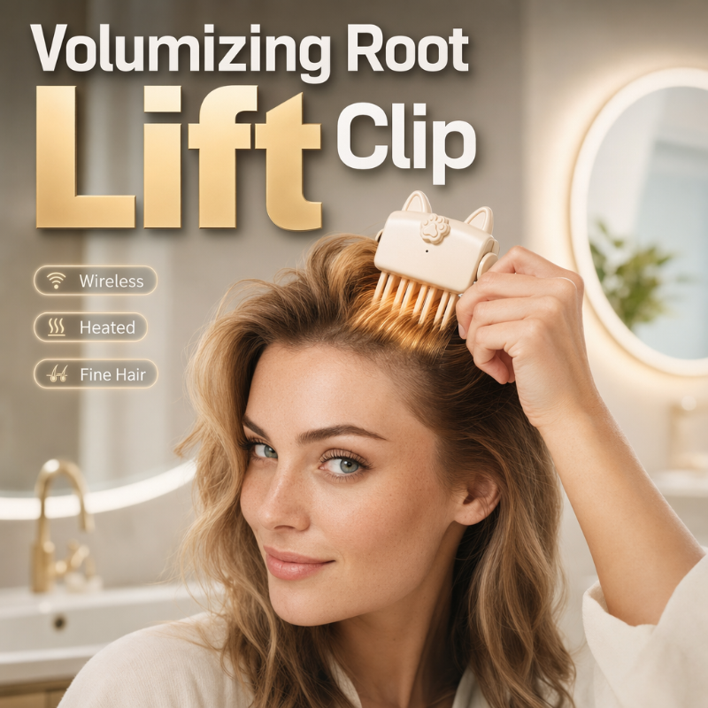 Wireless Heated Volumizing Hair Iron for Roots, Portable Travel Hair Styling Tool for Fine Flat Hair