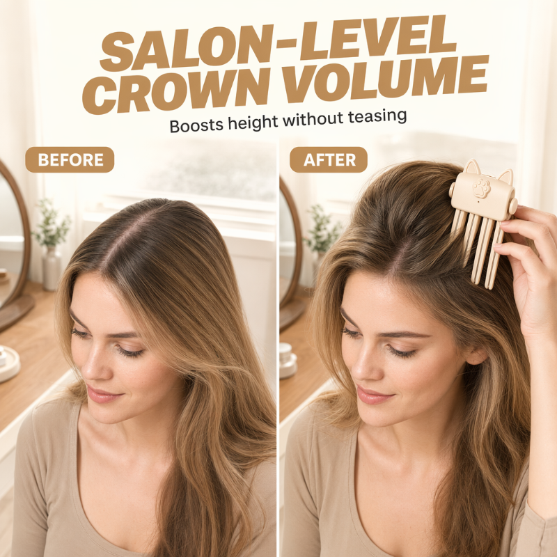 Wireless Heated Volumizing Hair Iron for Roots, Portable Travel Hair Styling Tool for Fine Flat Hair