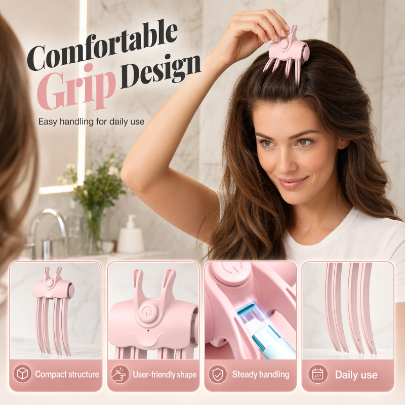 Wireless heating comb for root volume, for fine and flat hair