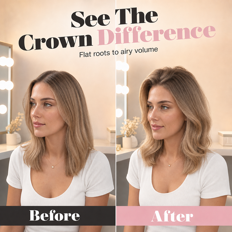 Wireless heating comb for root volume, for fine and flat hair