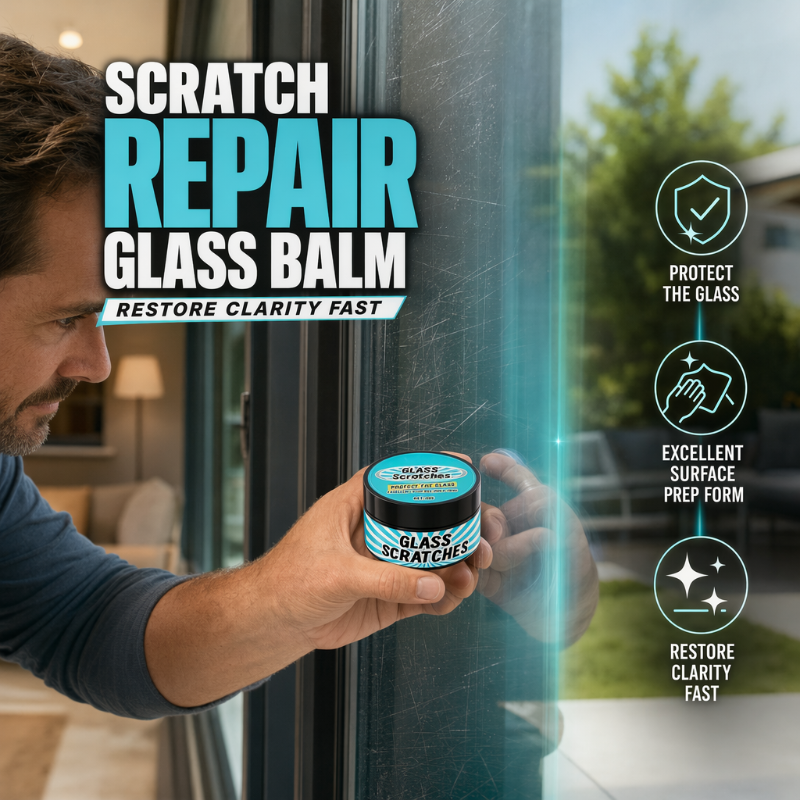 Pâte polyvalente de réduction pour réparer les rayures sur le verre 50 g, pour fenêtres, miroirs et vitres de voiture