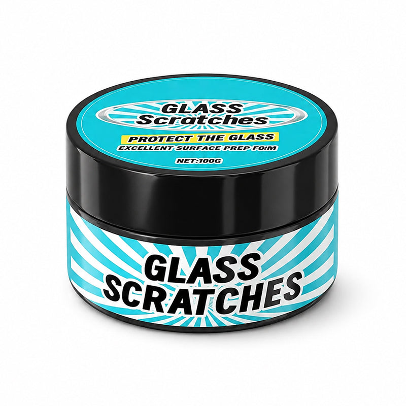 Pâte polyvalente de réduction pour réparer les rayures sur le verre 50 g, pour fenêtres, miroirs et vitres de voiture