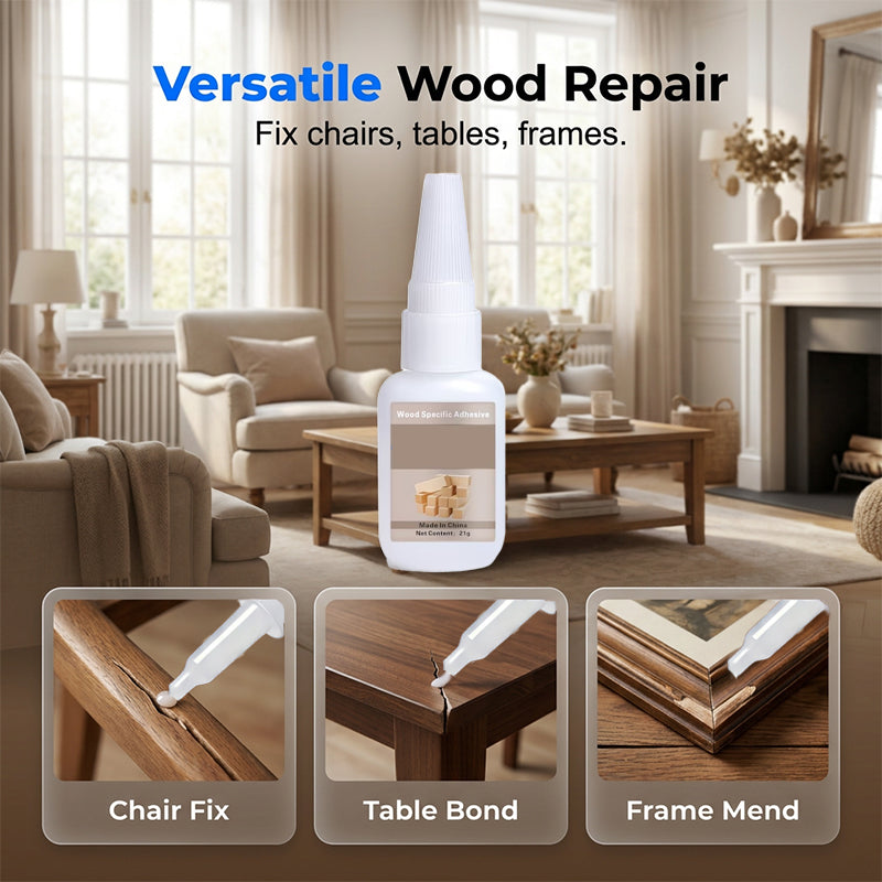 Colle à bois forte Pour les réparations lourdes de cadres de porte, chaises et tables. Pointe de précision pas de gâchis, pas de gaspillage. Séchage rapide, réutilisable dès aujourd'hui