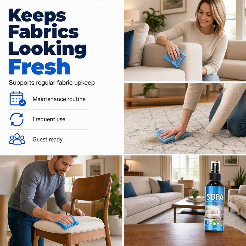 No-rinse fabric cleaner for carpets and sofas