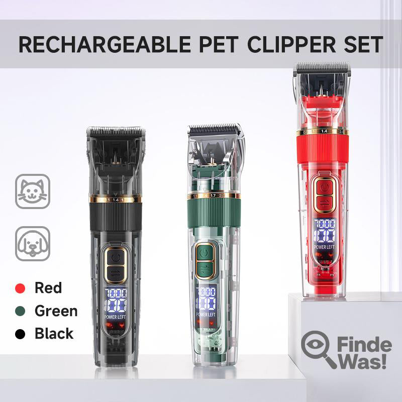 TONDEUSE SILENCIEUSE POUR ANIMAUX TITANE-CÉRAMIQUE + ABS RECHARGEABLE & 1200 mAh pour Chats & Chiens