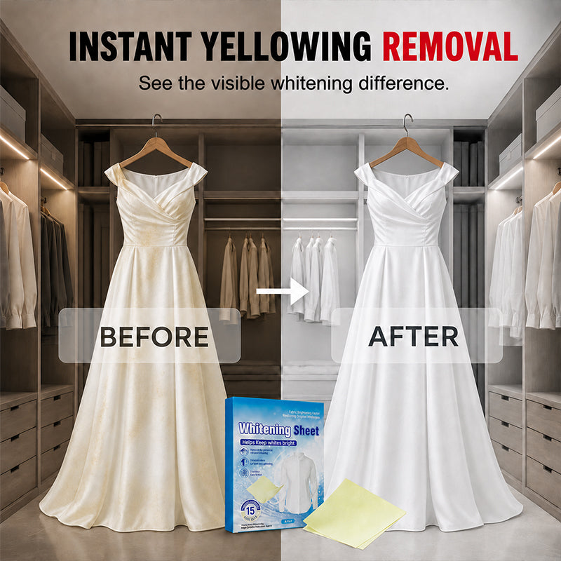 Whitening sheets for laundry, to eliminate yellowing