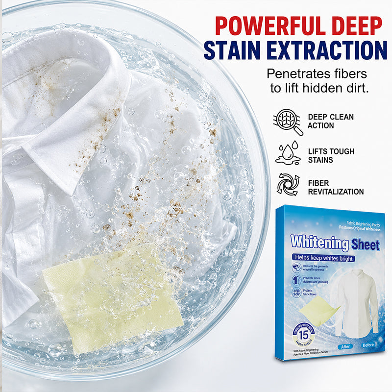 Whitening sheets for laundry, to eliminate yellowing