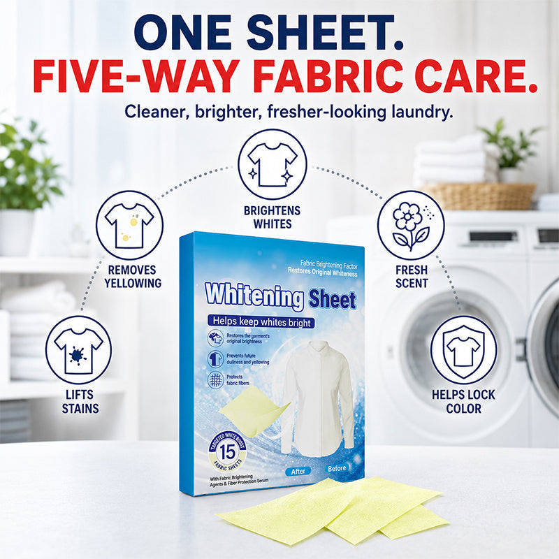 Whitening sheets for laundry, to eliminate yellowing