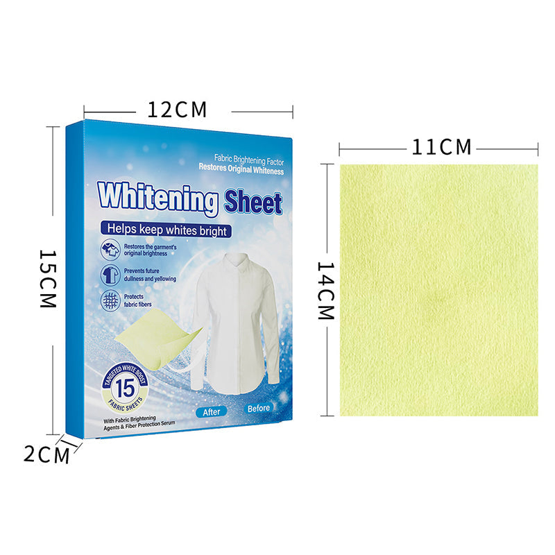 Whitening sheets for laundry, to eliminate yellowing