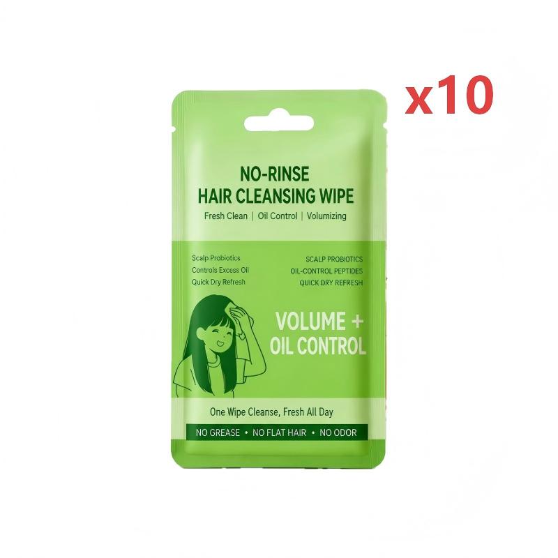 Lingettes nettoyantes pour cheveux sans rinçage, portables