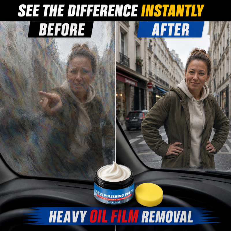 RÉDUCTION Produit pour éliminer les traces d'huile sur les vitres de voiture élimine les reflets et les traces laissées par les essuie-glaces, repousse la pluie, convient à tous les types de vitres éponge incluse