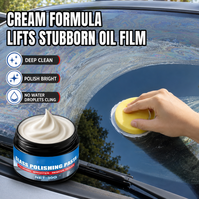 RÉDUCTION Produit pour éliminer les traces d'huile sur les vitres de voiture élimine les reflets et les traces laissées par les essuie-glaces, repousse la pluie, convient à tous les types de vitres éponge incluse